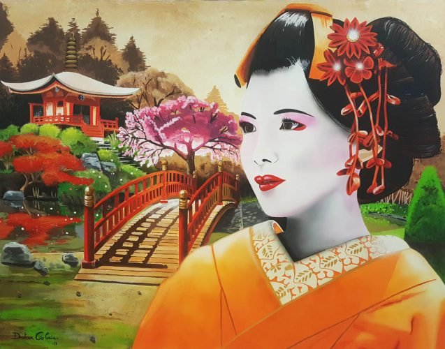 Fleur de Sakura - Acrylique sur toile - 162x130cm