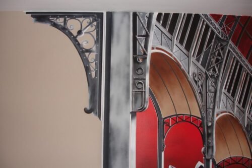 AUSTRALIE - Fresque intérieur 6×2.5m.Peinture fluo offrant une vue de jour et une de nuit. Structure Métallique Gustave EIFFEL : Fresque intérieur 6×2.5m. Peinture fluo offrant une vue de jour et une de nuit. Structure Métallique Gustave EIFFEL.