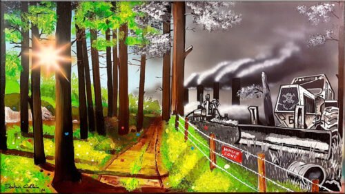 HUMAN ZONE - Toile 116 x 73 cm.