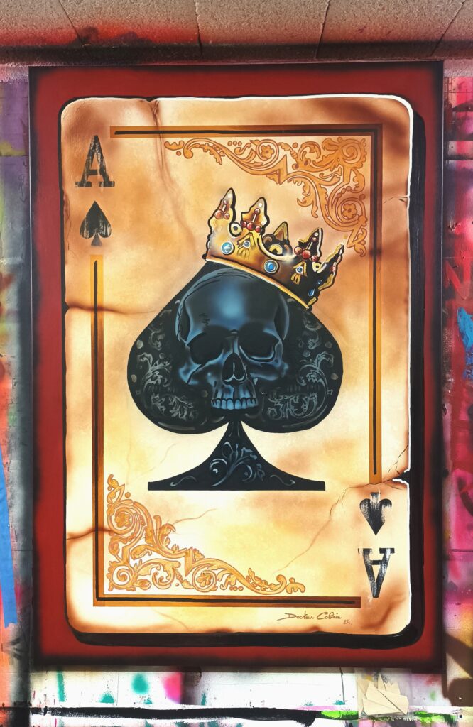 LA CARTE DE LA MORT, 2024 – Huile sur toile – 130 x 89 cm