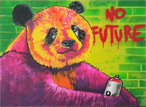 PANDA - Toile 100x81cm.